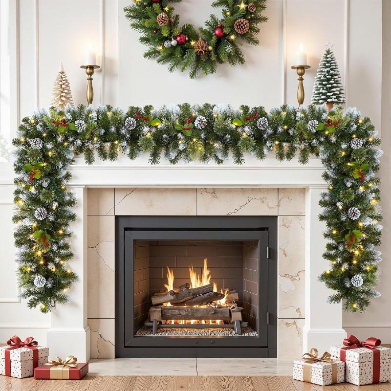 Weihnachtliche Rankenkrone Türhänger fallender Schnee Weihnachtsdekoration Rankenornament Ornament Anhänger Einkaufszentrum Szene Layout