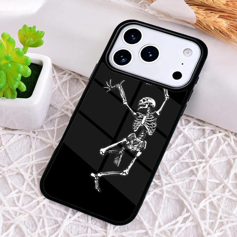 Trippy Skeleton Shockproof Phone Case for iPhone 17 Air 16e 15 11 12 14 13 Pro Max Cover Coque