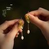 Elegant Ebony Flower Hairpin for Women – Ancient Style, High-End Feel, Simple Chinese Design, Perfect for Daily Use.