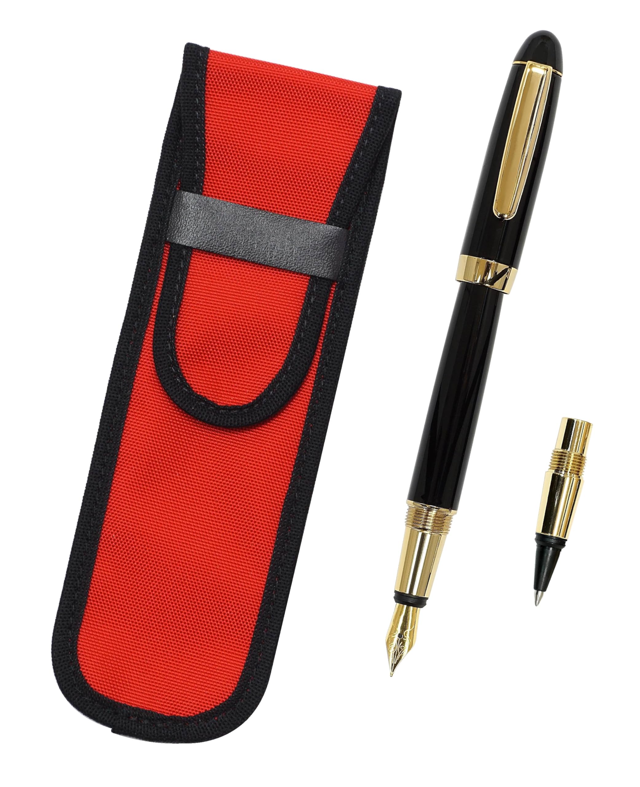 

Red cloth pen case with Exchange BP WX fountain pen ink and black set (same structure) (T23-NK02R-WX-B) чёрный