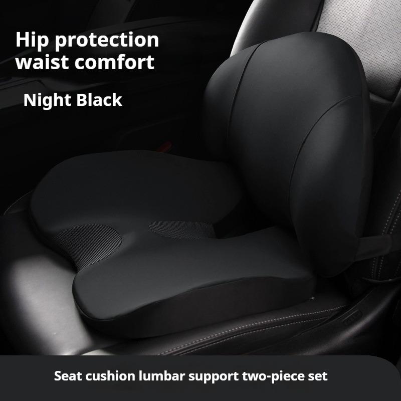 Cushion Slow Rebound Waist Support Set for Home Office Health Care Chair Pad 2 In 1 Bamboo Fiber Memory Foam Seat Cushion Back