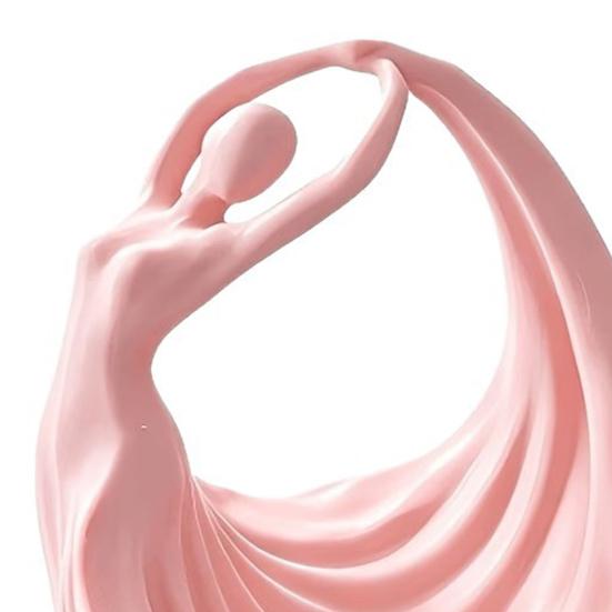 Modern Sculpture Storage Ballerina Jewelry Tray, 3D Printed Elegant Dancer Ring Holder for Earrings Necklaces, Small Item Organizer Matte Pink