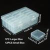 Small Bead Organizers Plastic Storage Boxes Mini Clear Bead Storage Transparent Boxes with Hinged Lid and Rectangle Clear Craft