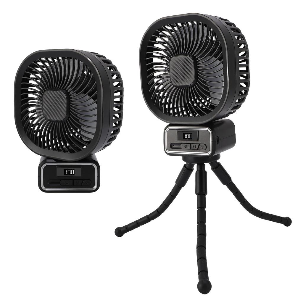 Stroller Fan 3 Wind Speeds Auto Oscillating Portable Fan with Detachable Flexible Tripod and Night Light