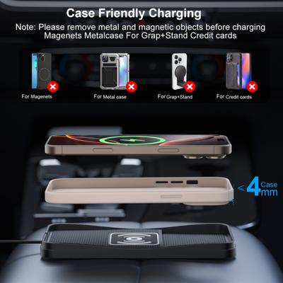 Intelligent Wireless Car Charger Pad Overheat Protection Universal Compatibility 20W Fast Phone Cordless Charging Mat
