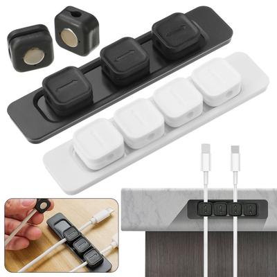 DIY USB Charger Silicone Self-adhesive Cable Management USB Cables Holder Mouse Wire Organizer Cable Organizer