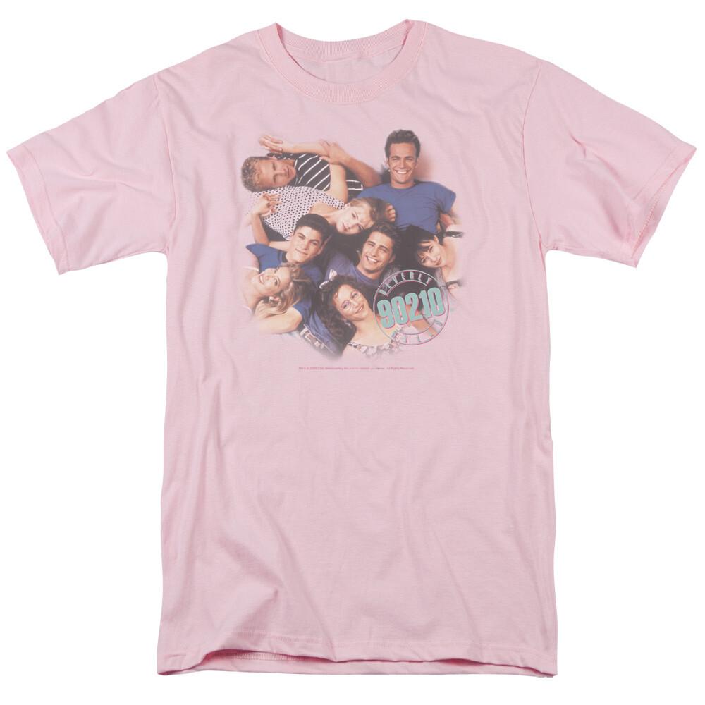 

26 Beverly Hills 90210 Gang In Logo T Shirt Mens Licensed Classic Merch Light Pink Unisex T-Shirt XXXXL