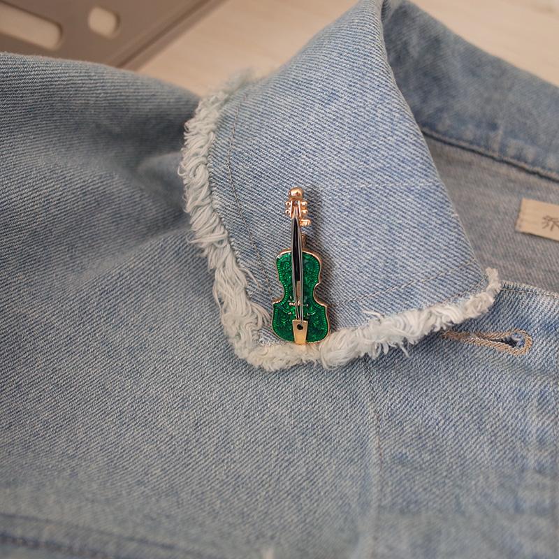 Fashion Musical Instruments Guitar Violin Cello Piano for Women Collar Brooch Cap Backpack Suit Pin