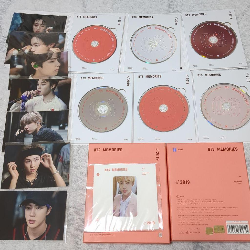 [USED] BTS Memories 2019 JIN Trading Cards Blu-ray with Japanese Subtitles