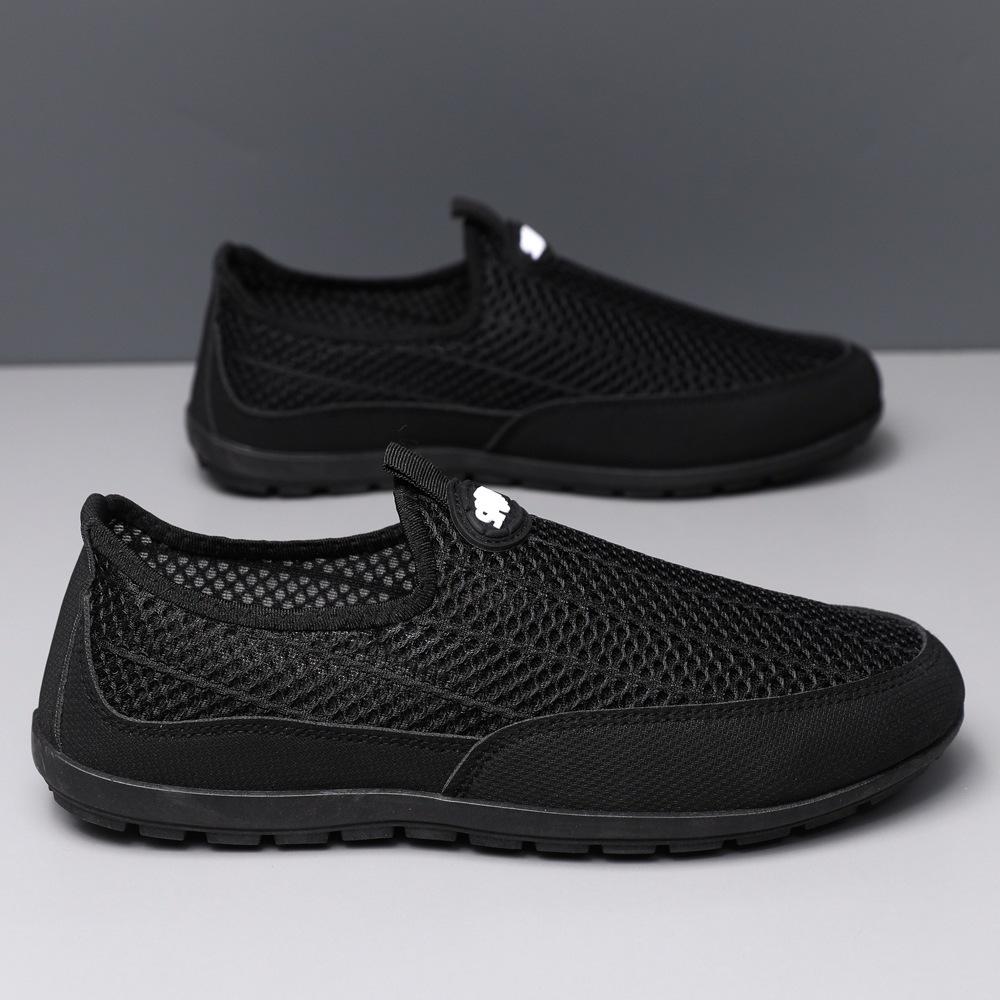 Foreign Trade Net Shoes Men's Summer Fashion Breathable Light Casual Shoes Mesh Doudou Shoes One Pedal Men's Shoes