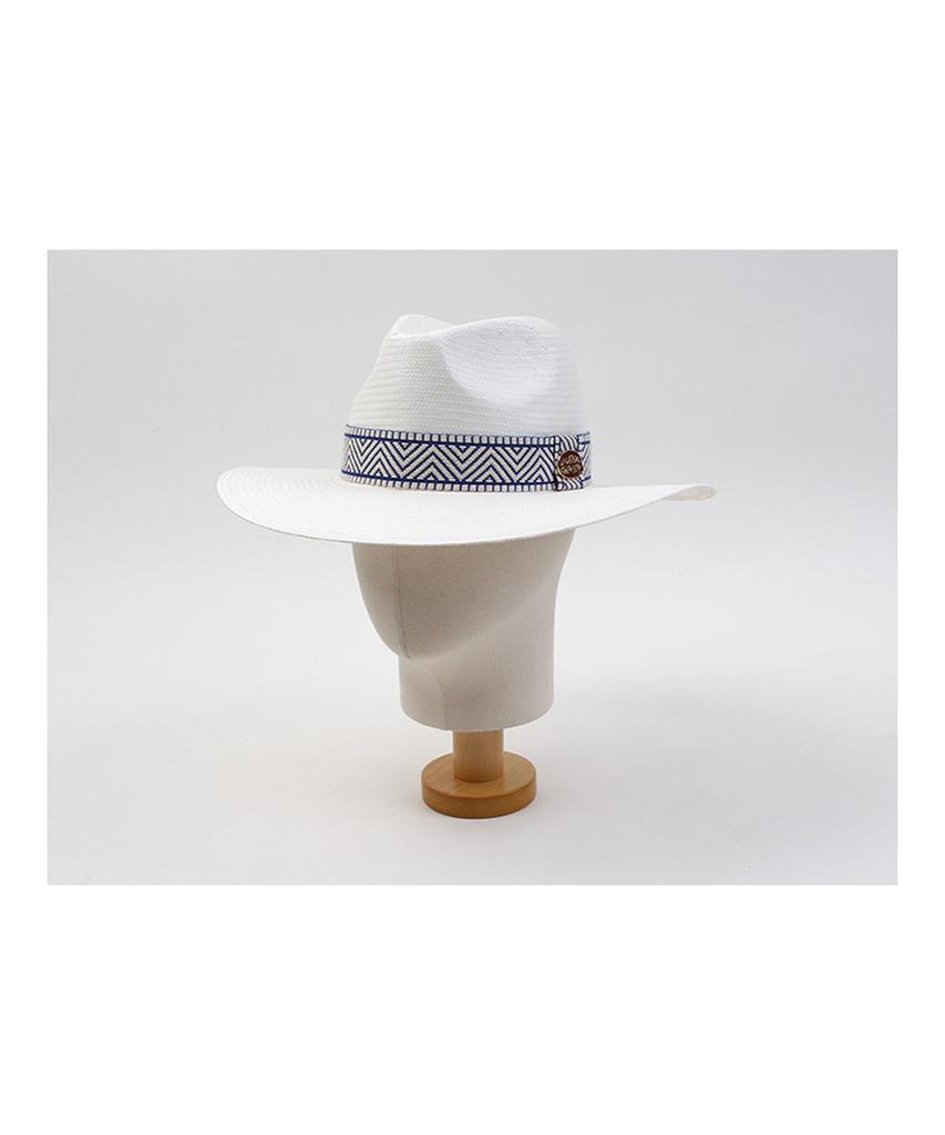 Yunibeosyeolkemiseuteuli Blue Mono Line Summer Long White Fedora