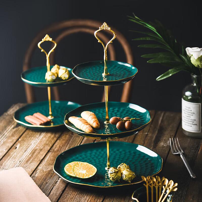 Severská lehká luxusní keramická víceúrovňová ovocná mísa