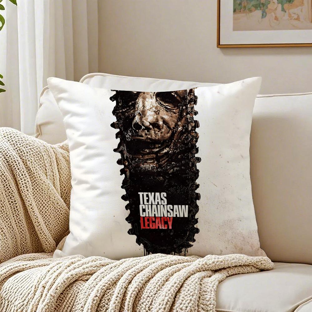 Movie Horror The TTexas Chain Saw MMassacre Cushion Cover Pillowcase Antidustmite Living Room Sofa Decor Cushion Room
