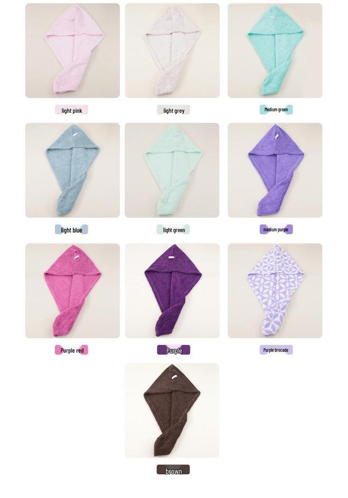Quick-Drying Cotton Hair Cap for Women & Kids - Super Absorbent, Thick Shower Cap/Towel