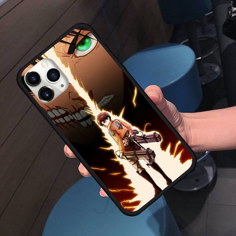 Attack On Titan Anime COMIC Phone Case For Iphone 7 8 12 11 XR XS Pro Max Mini Plus Soft Silicone Cover Shell Funda