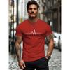 European and American Simple Casual Printed Short-sleeved Men's Summer Commuting Wear Ins Round Neck T-shirt