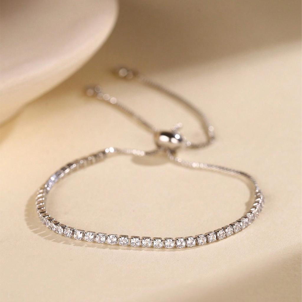 Light Luxury Simulated Zircon Crystal Bracelet Fashion Adjustable Women Jewelry