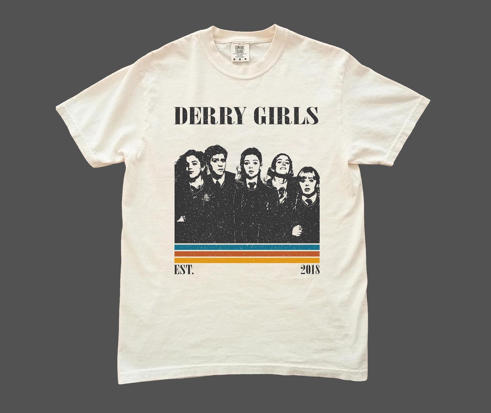 Derry Girls Comfort Colors T shirt - Vintage Retro Tee 4XL