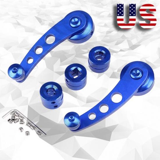 Window Crank Handle Blue Universal Car Billet Aluminum Winder Truck Pickup Door