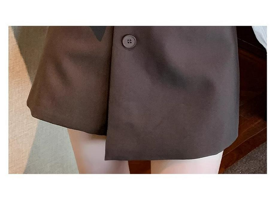 High-Waisted Irregular Korean-Style Women's Wide-Leg Slimming Culottes for Autumn 2023