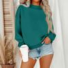 Dame Vintertopper Dame Langermet Genser Casual Løstsittende Pullover Fleece Topper