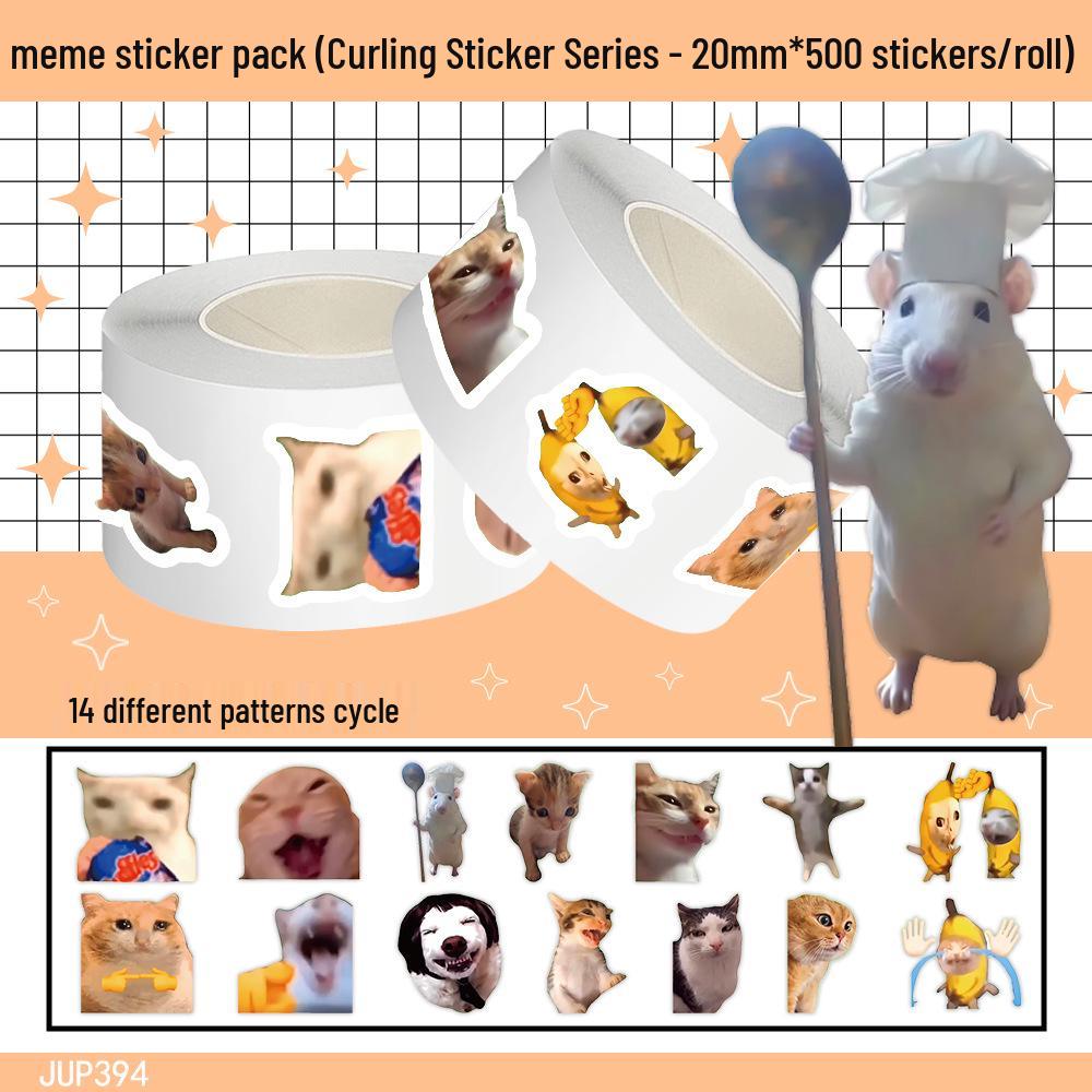 Cat Meme Sticker Tape: DIY Prank & Decoration for Journals, Phones, and Laptops