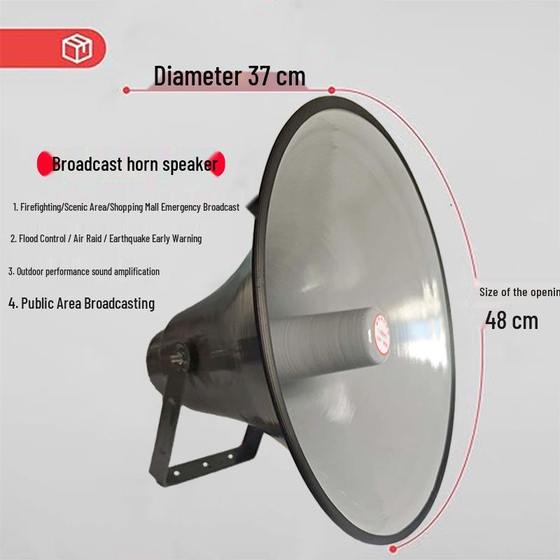 Horn High-Power Outdoor Loudspeaker for Rural Broadcasting & Flood Control