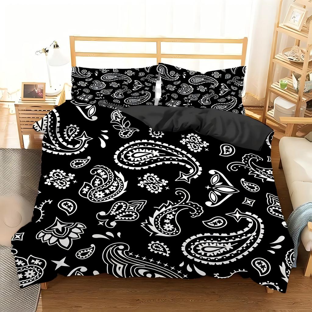 Paisley Mandala 3D Printed Quilt Cover Set Bohemian Style Bedding Cover Pillowcase Luxury Home Textiles Soft Duvet Cover Sets