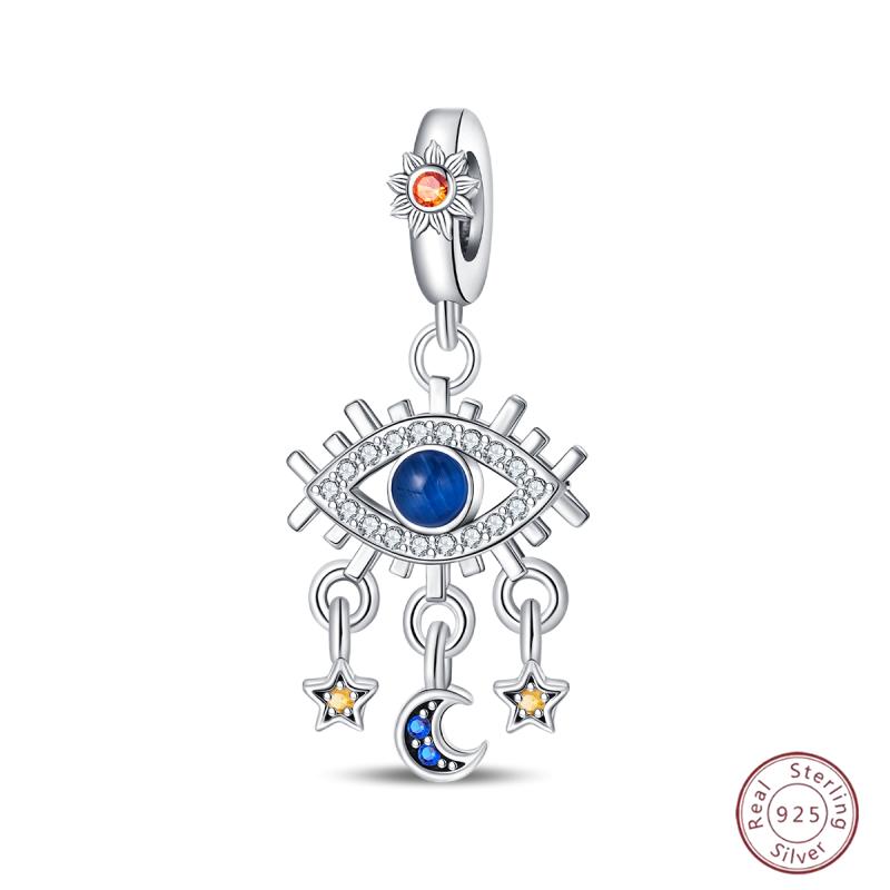 Copper Beaded Pendant Sun Moon Star Magic Tarot Vitality Suitable For Original 3Mm Bracelet Women Exquisite Jewelry