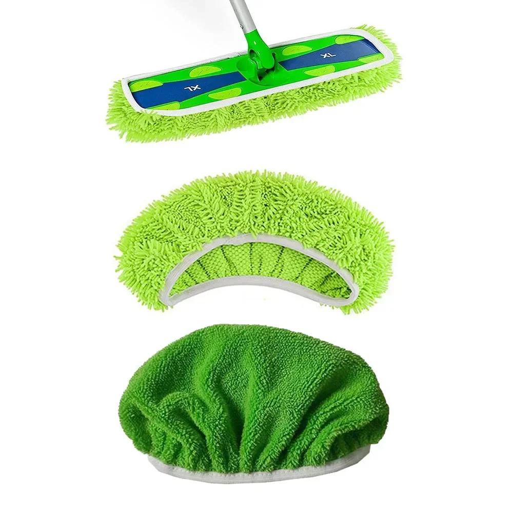 Home Supplies Useful Things for Kitchen Gadgets Repeatable Cleaning Flat Mop Cloth Sponge Green Bathroom Swiffer Scouring Pad