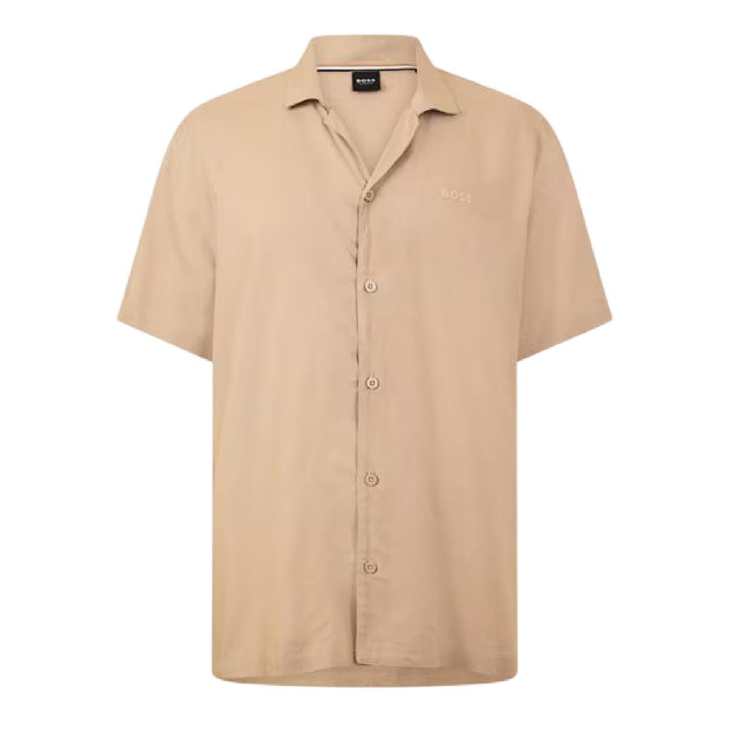 BOSS Mens Logo Short-Sleeved Shirt