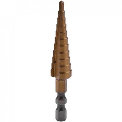 14 Inch Hex Shank HSS High Speed Steel Titanium Coated Step Drill Bit