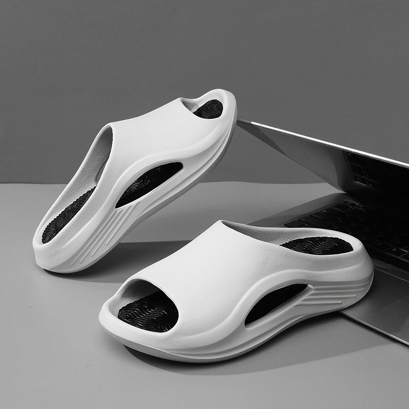 Men Women Thick Sole Slippers N-Slip Outdoor Sport Slide Sandals Couple Bathroom Soft Bottom Shoes Casual Flip Flops