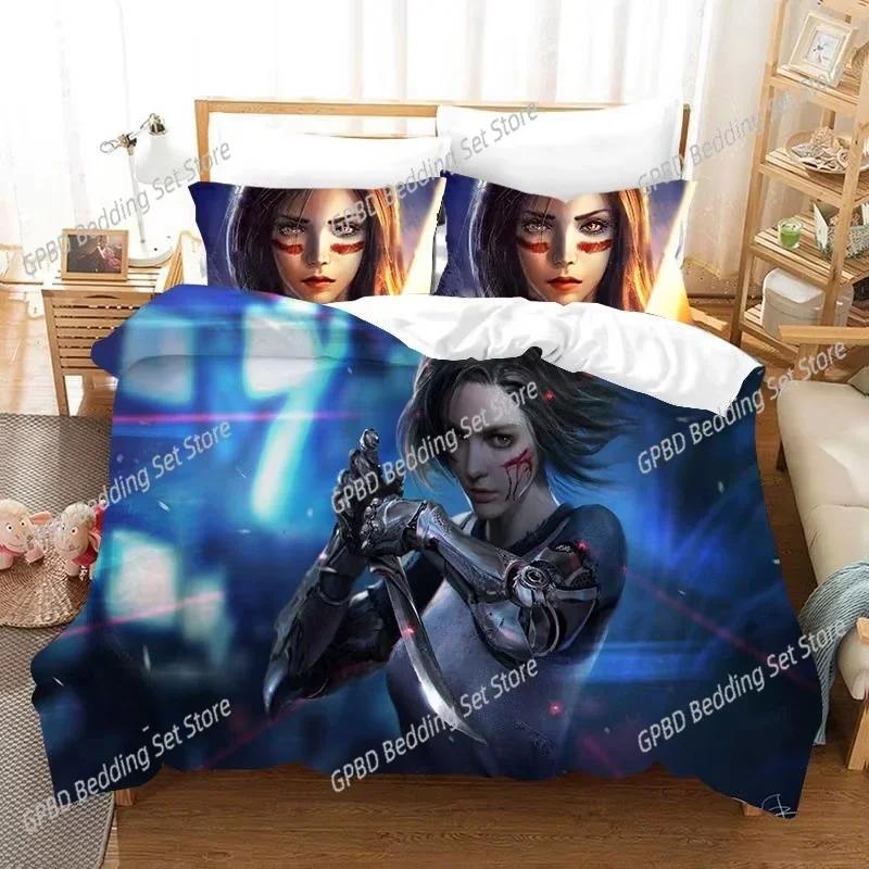 3D Movie ALITA Battle Angel Bedding Set Bedroom Soft Modern Bedspreads Comefortable Kids Duvet Cover Quilt Cover And Pillowcase