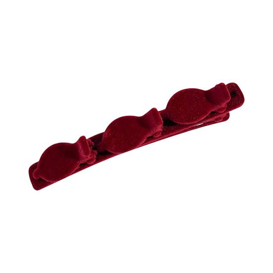 

Korean Style Elegant Simple Side Bang Clip Flocking Double Layer Hairpin Hair Clip Hair Accessory вино красного