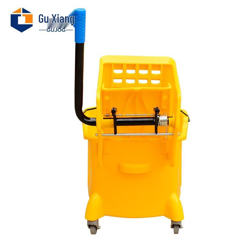24L Single Bucket Mop Wringer Cleaning Cart
