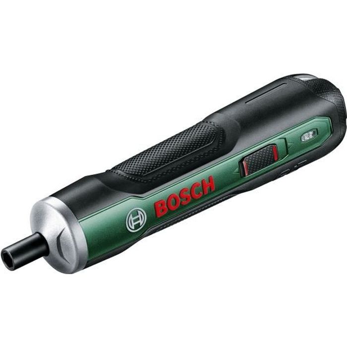 Bosch Ergonomic Cordless Screwdriver - PushDrive (3.6V - 1.5Ah Integrated, Micro USB Charging, Supplied with 32 Screwdriver Bits)