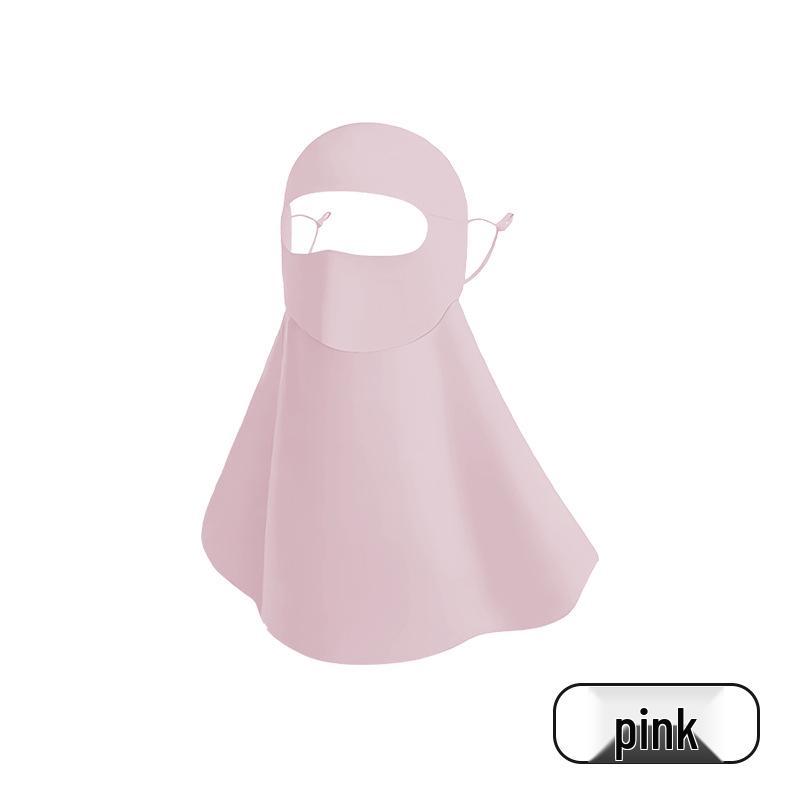 Women's Ice Silk UPF50+ Breathable Sunshade Face Mask & Neck Guard for Summer Cycling