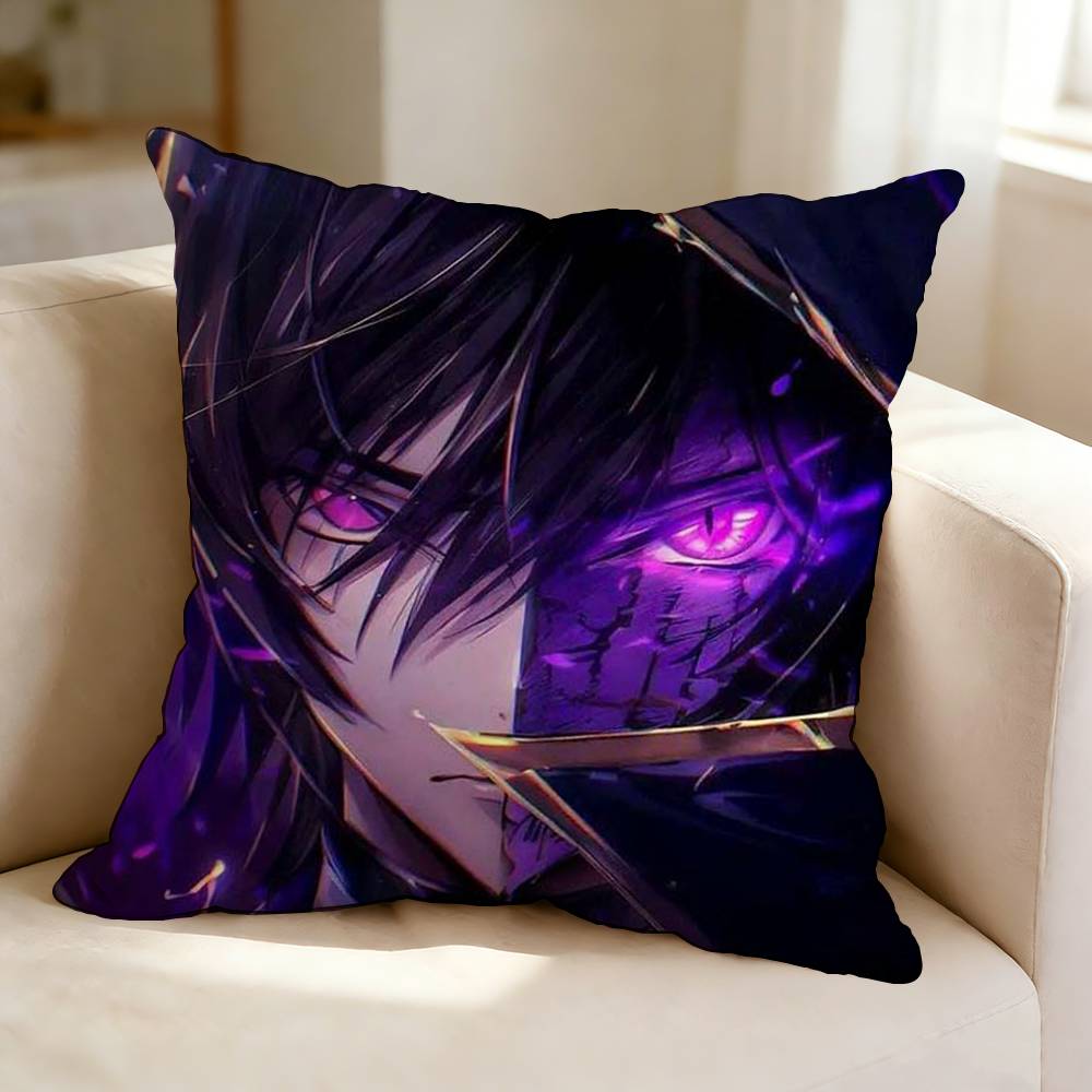 Revenge Anime CCode GGeass ZZero Pillow Case Square DoubleSided Sofa Cushion Cover Bedroom Bedside Pillow
