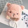 Warm Furry Baby Hat for Boy Girl Cute Cartoon Bear Plush Infant Baby Bonnet Autumn Winter Warm Earflap Toddler Accessories
