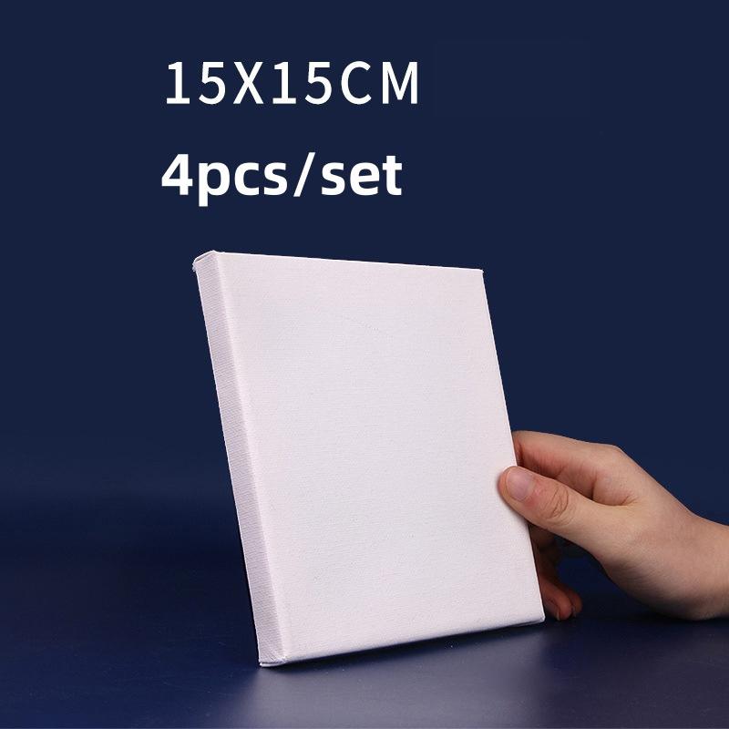 4pcs/set Canvas Boards for Painting 100% Cotton Acid Free Blank Canvas Panels for Oil Paint
