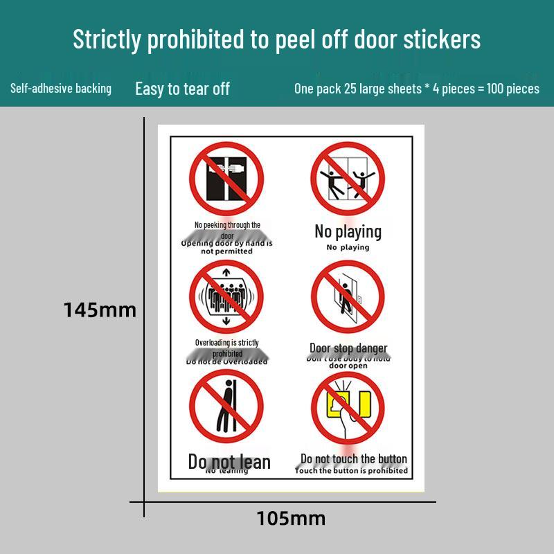 Custom Window Limiter Warm Reminder Self-Adhesive Label Sticker