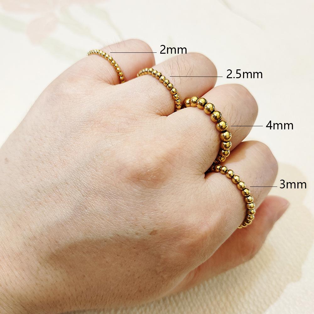 European & American Fashion Titanium Steel Elastic Ring, Vacuum Plated, Anti-oxidation, Non-fading.