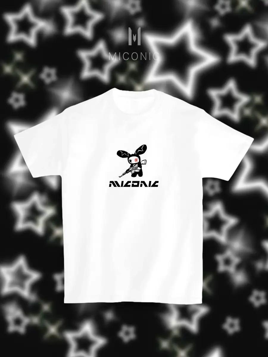 Y2K grunge printed T-shirt M