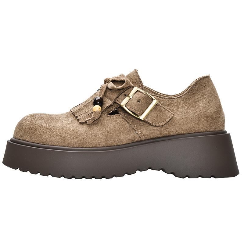 

New products are on sale in autumn, new retro tassel single shoes, versatile platform casual shoes 6004 40