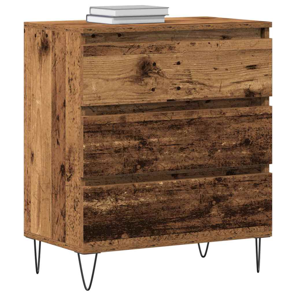Sideboard with Drawers Reclaimed Wood Look 60 x 35 x 70 cm Engineered Wood