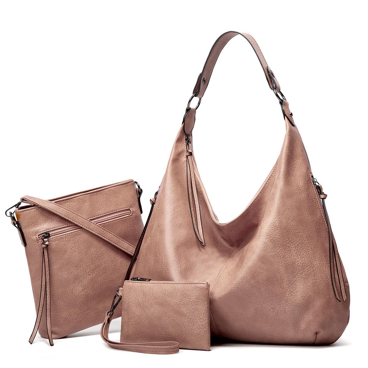 Women s 2026 Autumn/Winter Tote: Large Capacity Soft Leather Shoulder Handbag with Mother-and-Child Design