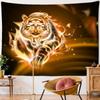 Psychedelic 3D Tiger Tapestry Wall Hanging Bohemian Impression Painting Hippie Tapiz Art Mystery Home Decor