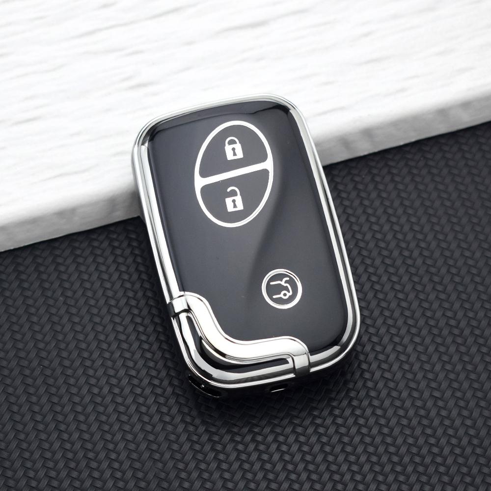 

3 Buttons TPU Smart Remote Key Fob Case for Lexus IS250 CT200 CT200h RX270 RX350 RX450 Car Key Cover Holder Keychain Accessories