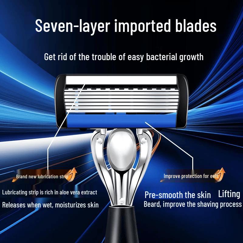 Jiazhikou Retro 7-Blade Manual Shaver Kit